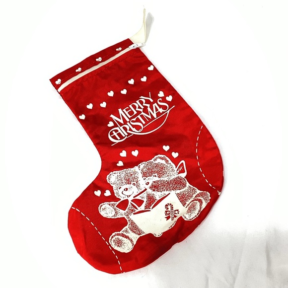 Vintage Horizon Designs Christmas Stocking 80’s Pouch With Zipper Holiday Bears - Picture 7 of 9